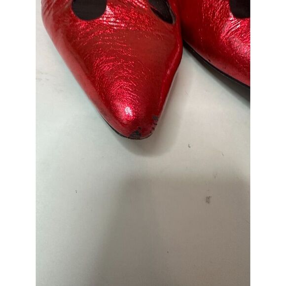 Marc Jacobs Red Pointed Toe Flats - Picture 7 of 8